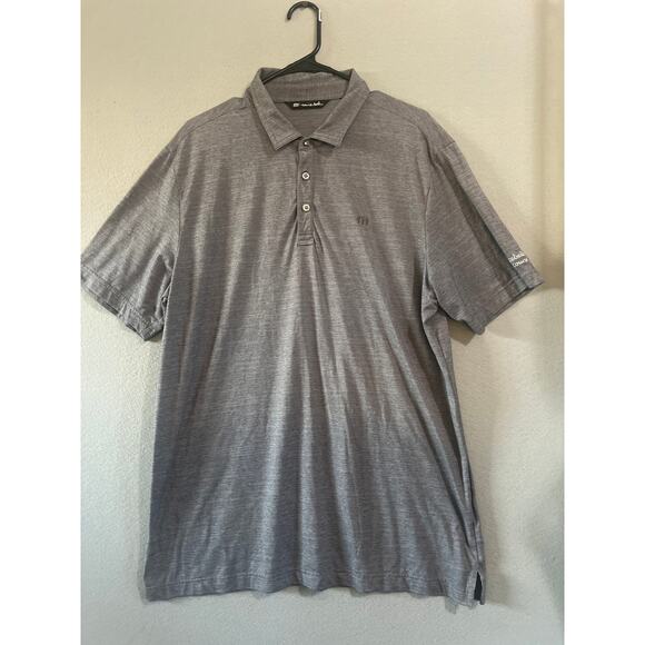 Travis Mathew Polo Shirt Mens Gray Heather Golf - Picture 1 of 5